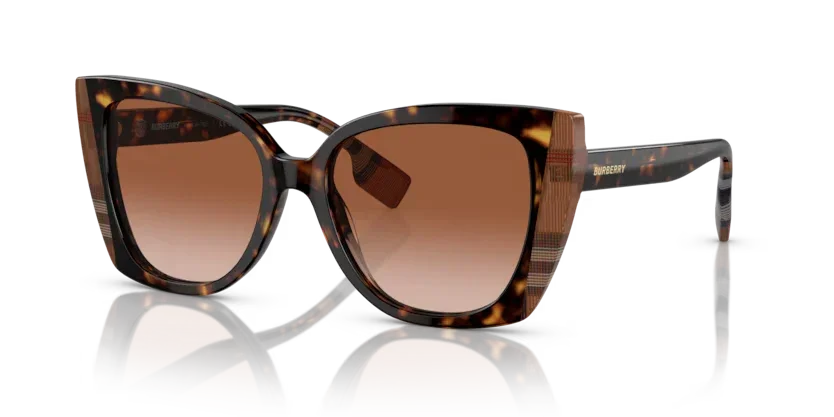 Burberry | 4393 - Meryl | Dark Havana/Check Brown