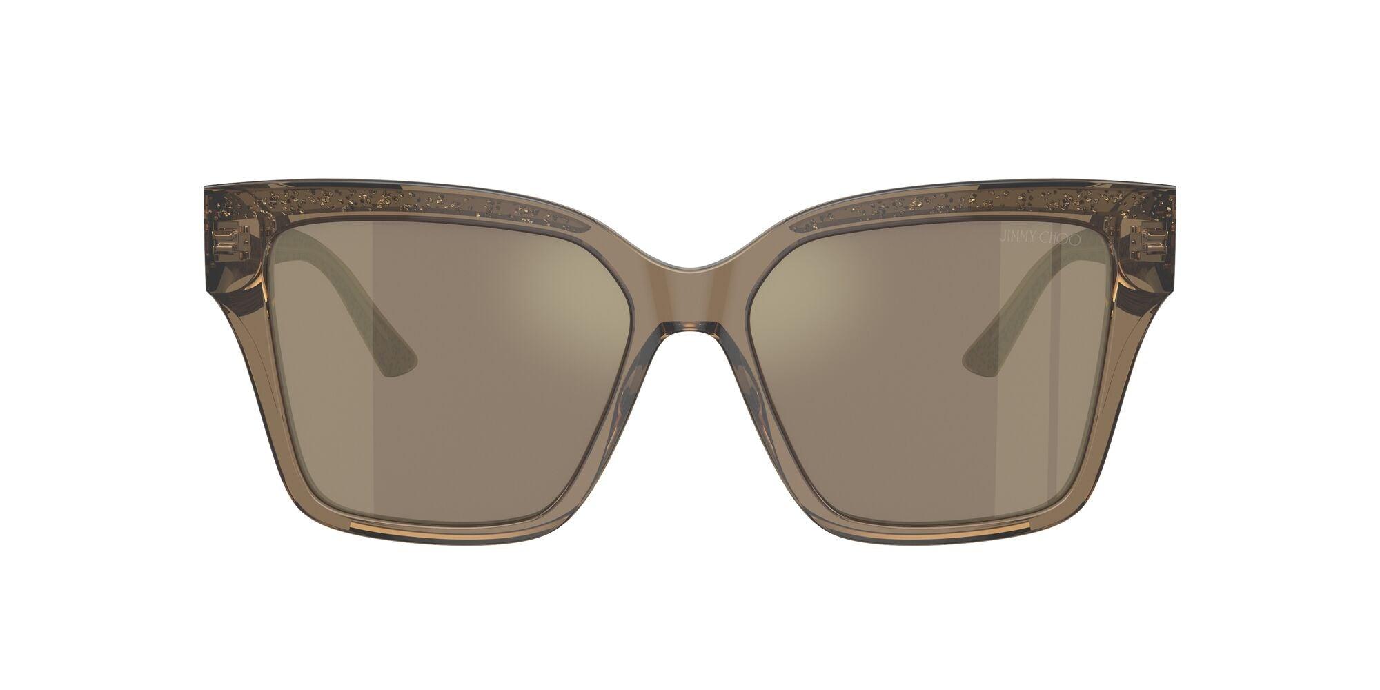 Jimmy Choo | 5003 | Transparent Brown Glitter - iKANDi Sunglasses