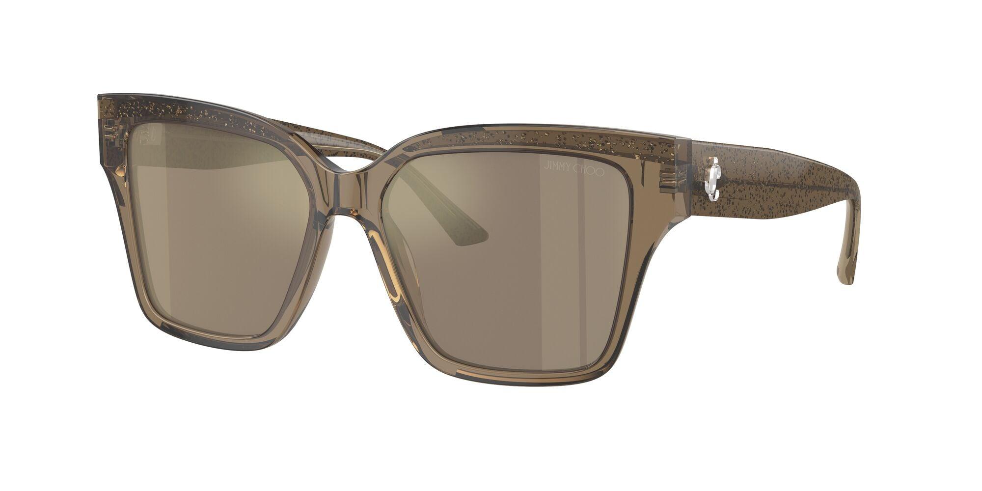 Jimmy Choo | 5003 | Transparent Brown Glitter - iKANDi Sunglasses