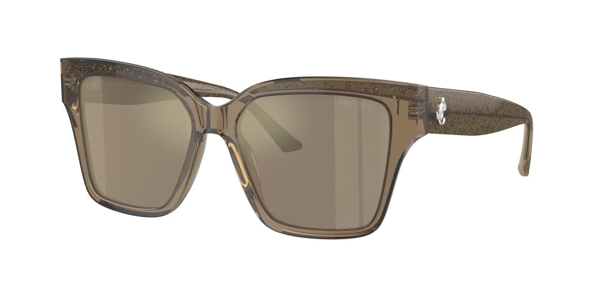 Jimmy Choo | 5003 | Transparent Brown Glitter - iKANDi Sunglasses