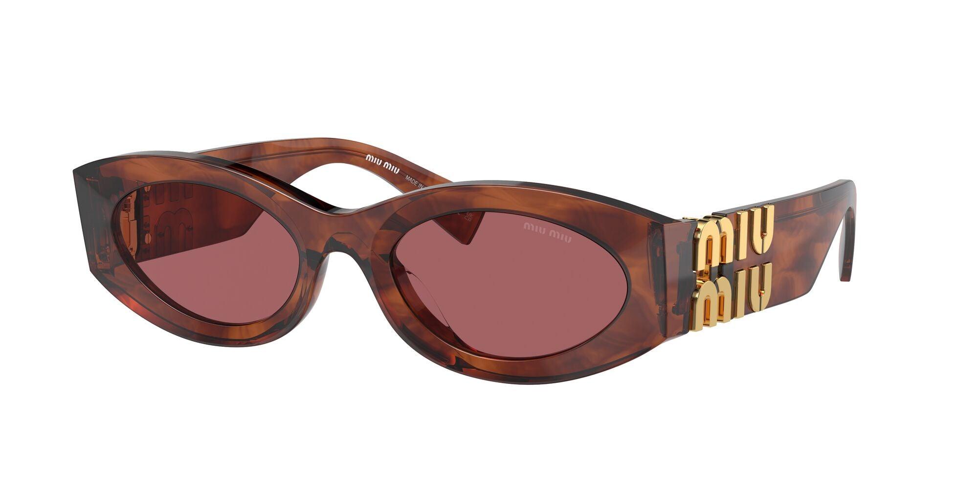 Miu Miu | 11WS | Striped Tobacco - iKANDi Sunglasses
