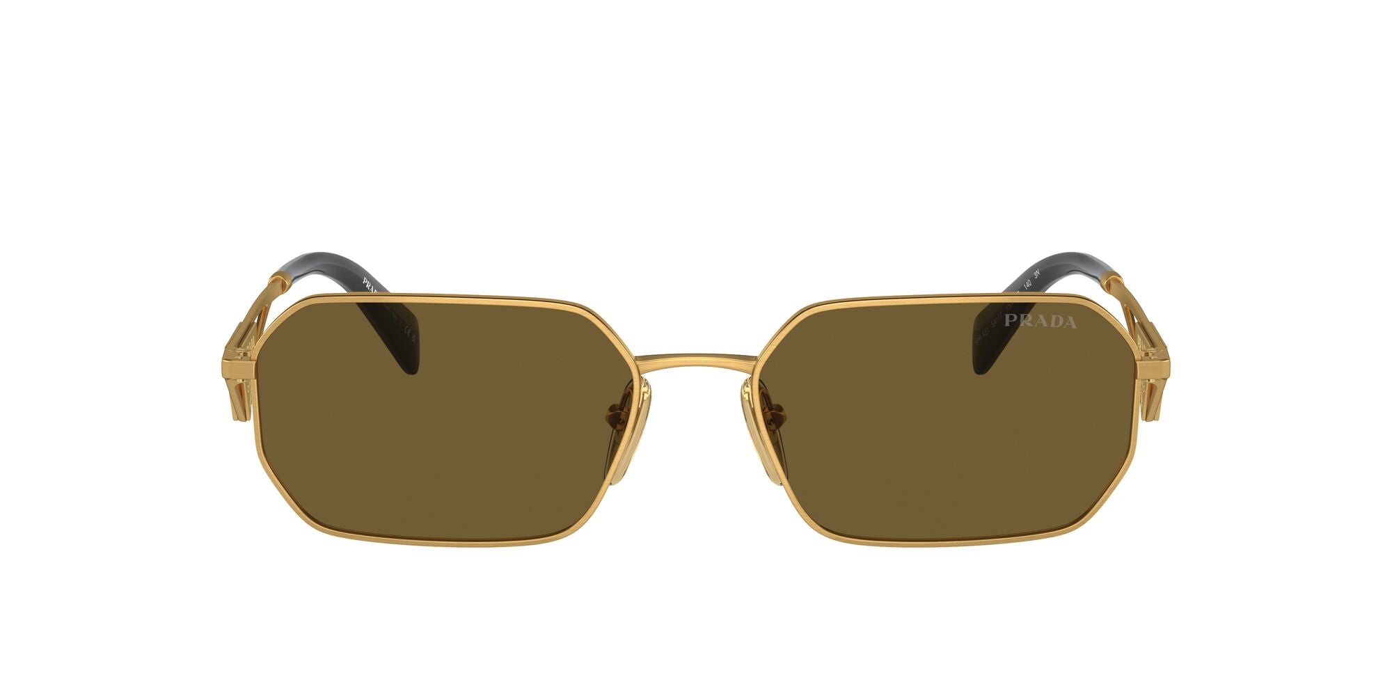 prada glasses gold frame