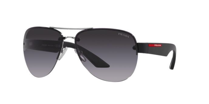 Prada Linea Rossa | 55YS | Silver - iKANDi Sunglasses