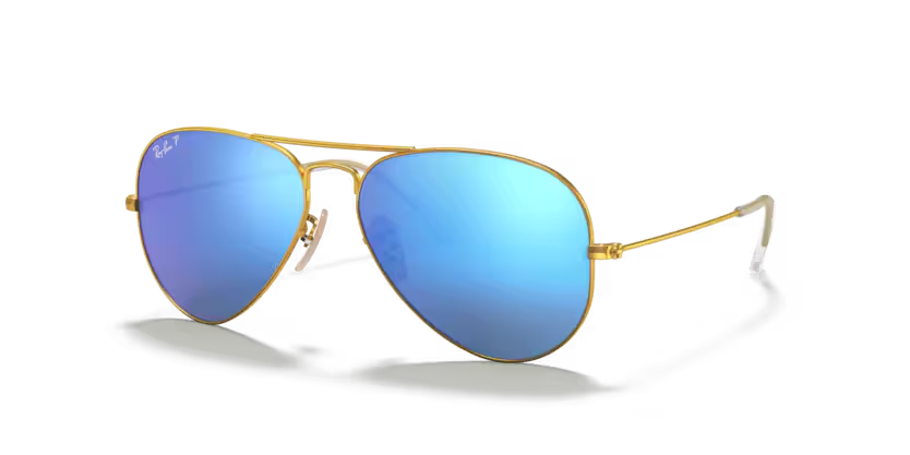 Ray-Ban | 3025 Aviator Large Metal | Gold & Blue Polarized