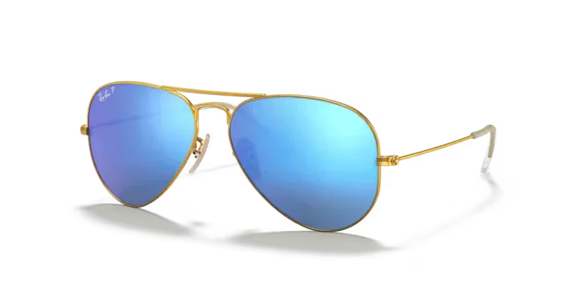 Ray-Ban | 3025 Aviator Large Metal | Gold & Blue Polarized