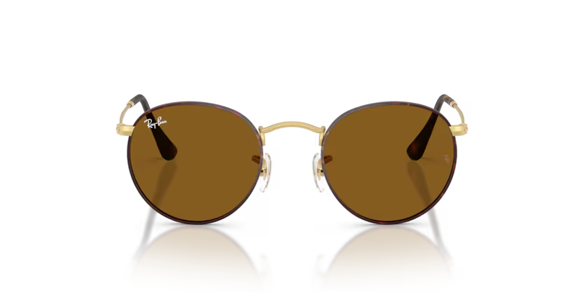 Ray-Ban | 3447 Round Metal | Matt Havana On Matt Arista Gold