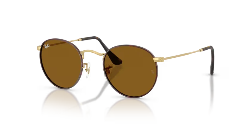 Ray-Ban | 3447 Round Metal | Matt Havana On Matt Arista Gold