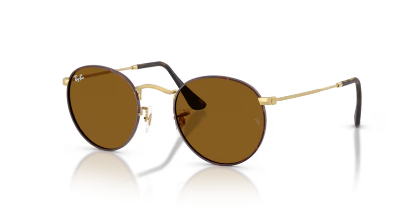 Ray-Ban | 3447 Round Metal | Matt Havana On Matt Arista Gold