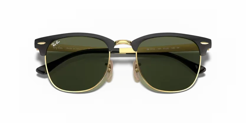 Ray-Ban | 3716 Clubmaster Metal |Black on Gold