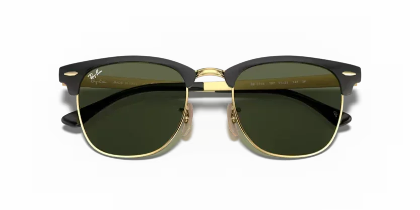 Ray-Ban | 3716 Clubmaster Metal |Black on Gold