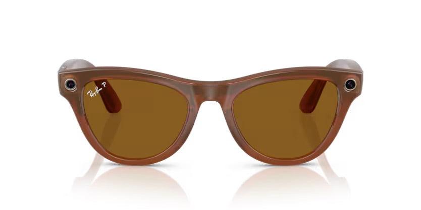 Ray-Ban | Meta Skyler Polarised | Caramel - iKANDi Sunglasses