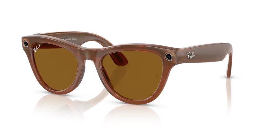 Ray-Ban | Meta Skyler Polarised | Caramel - iKANDi Sunglasses