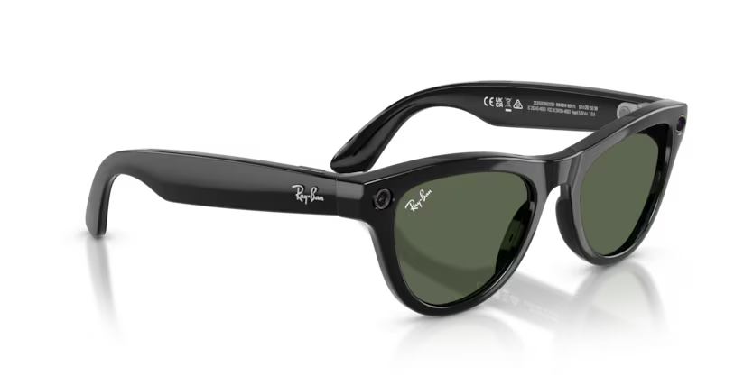 Ray-Ban Meta Gen 2 | RW4014 Skyler | Shiny Black G15 Green