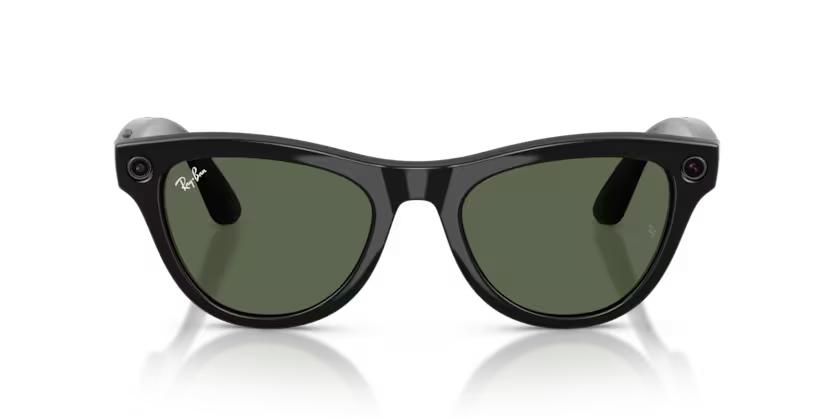 Ray-Ban Meta Gen 2 | RW4014 Skyler | Shiny Black G15 Green