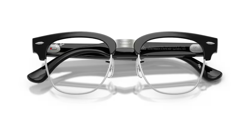 Ray-Ban Audio Meta Gen 3 | RW7004 Clubmaster | Shiny Black Clear Clear blue-violet light filter