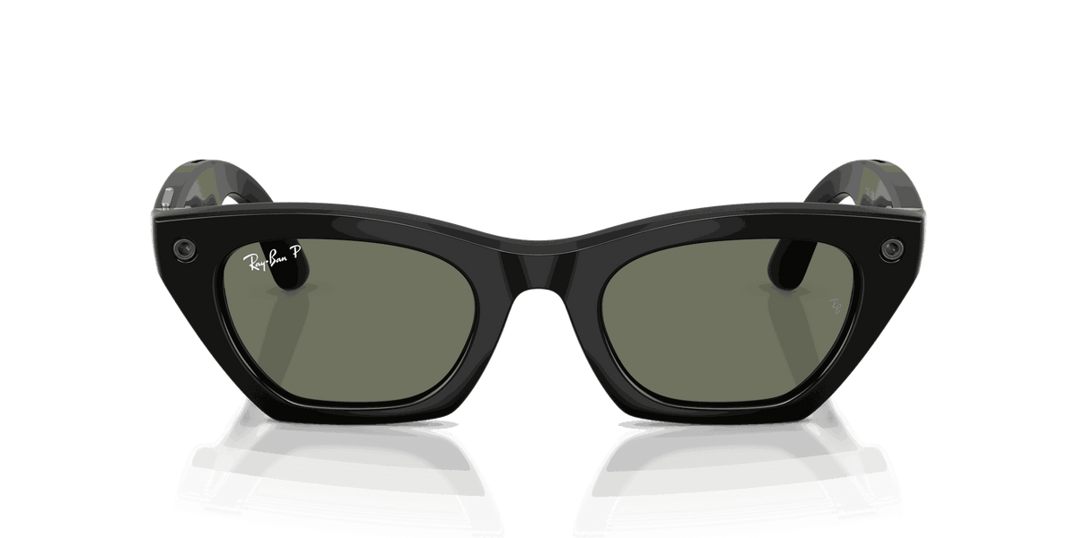 Ray-Ban Meta Gen 3 | RW4015 Zena | Shiny Black G15 Green Polarised