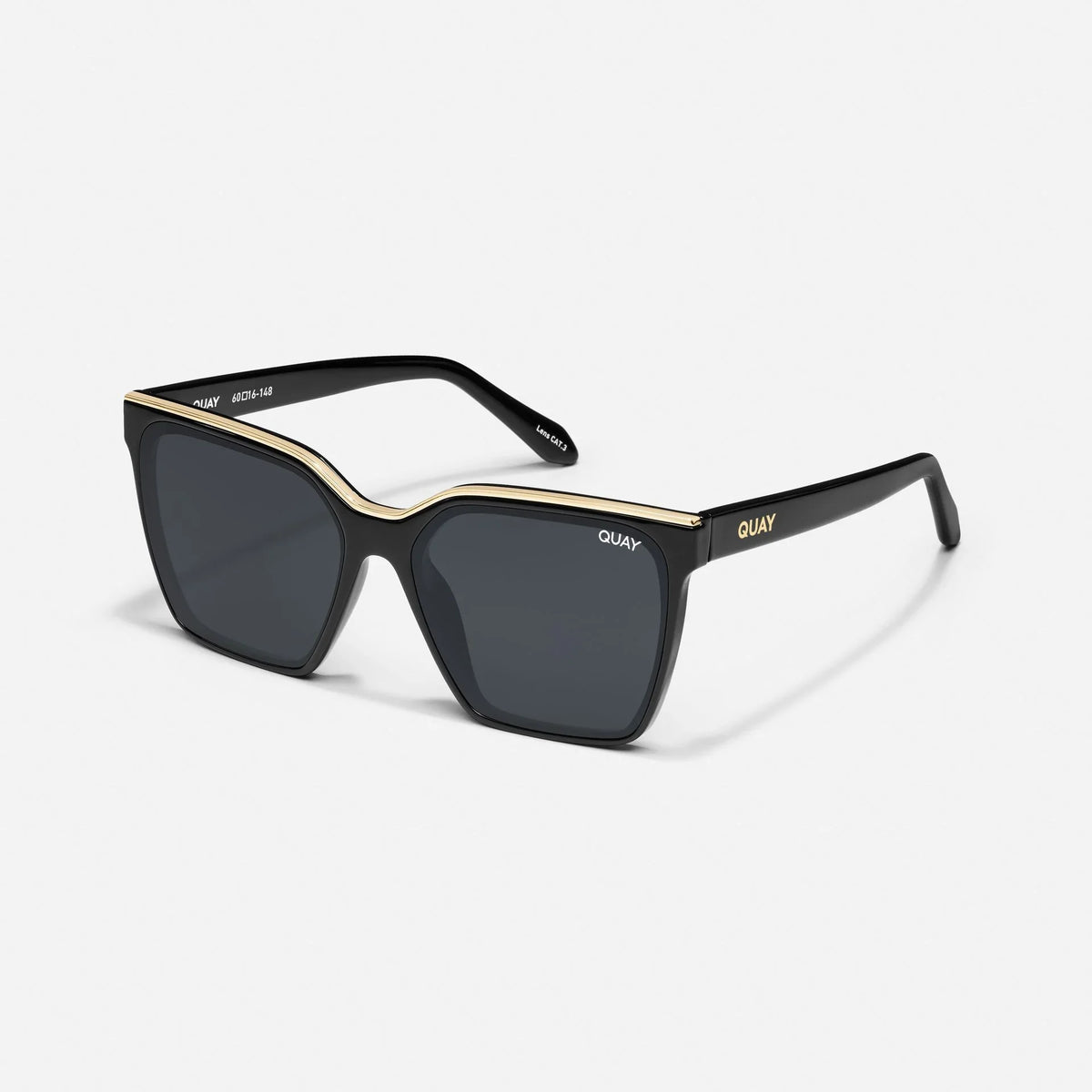 Quay | Level Up | Black Smoke Gold Polarised