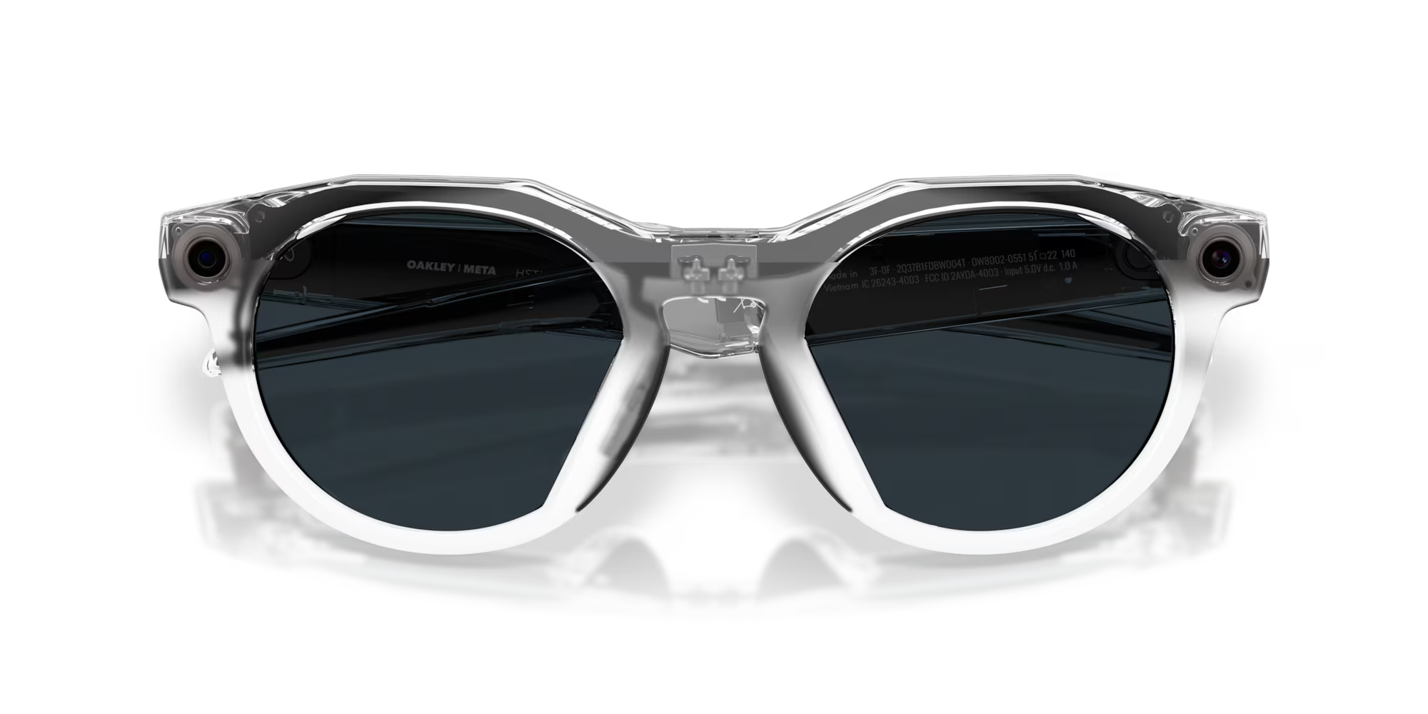 Oakley Meta HSTN Transitions Grey Lenses Clear Frame Sunglasses