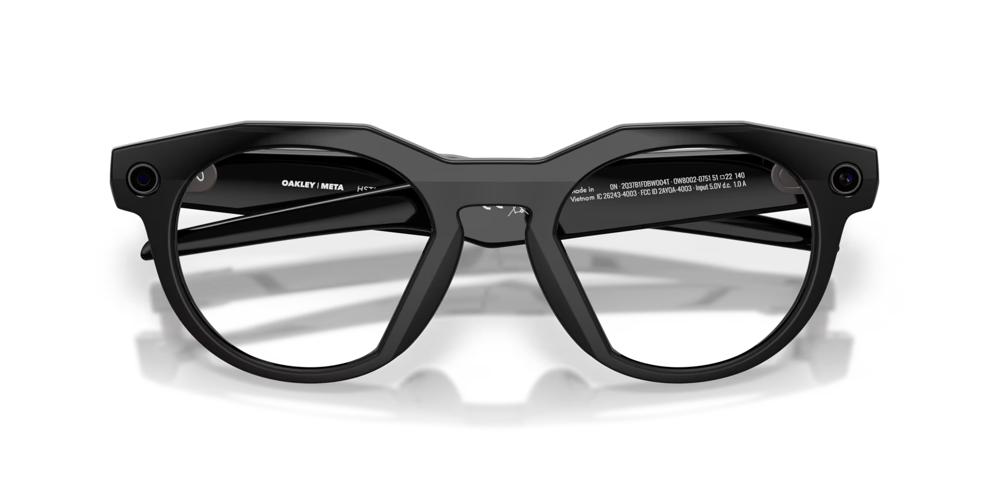 Oakley Meta HSTN Clear Lenses Black Frame Sunglasses