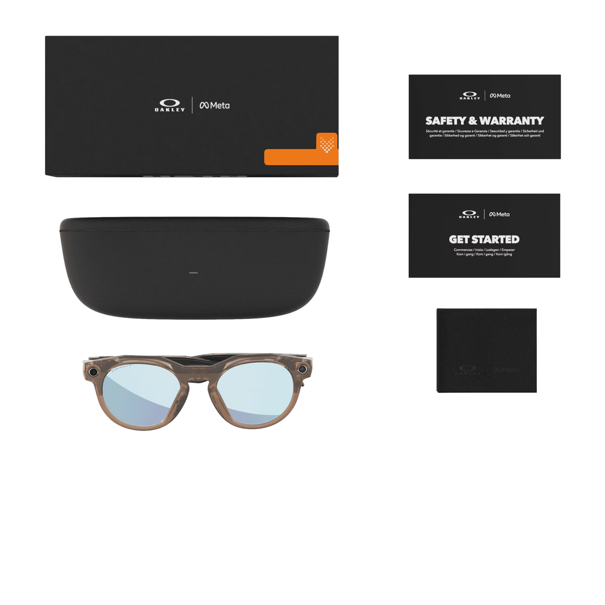Oakley Meta HSTN PRIZM Deep Water Polarised Brown Frame Sunglasses