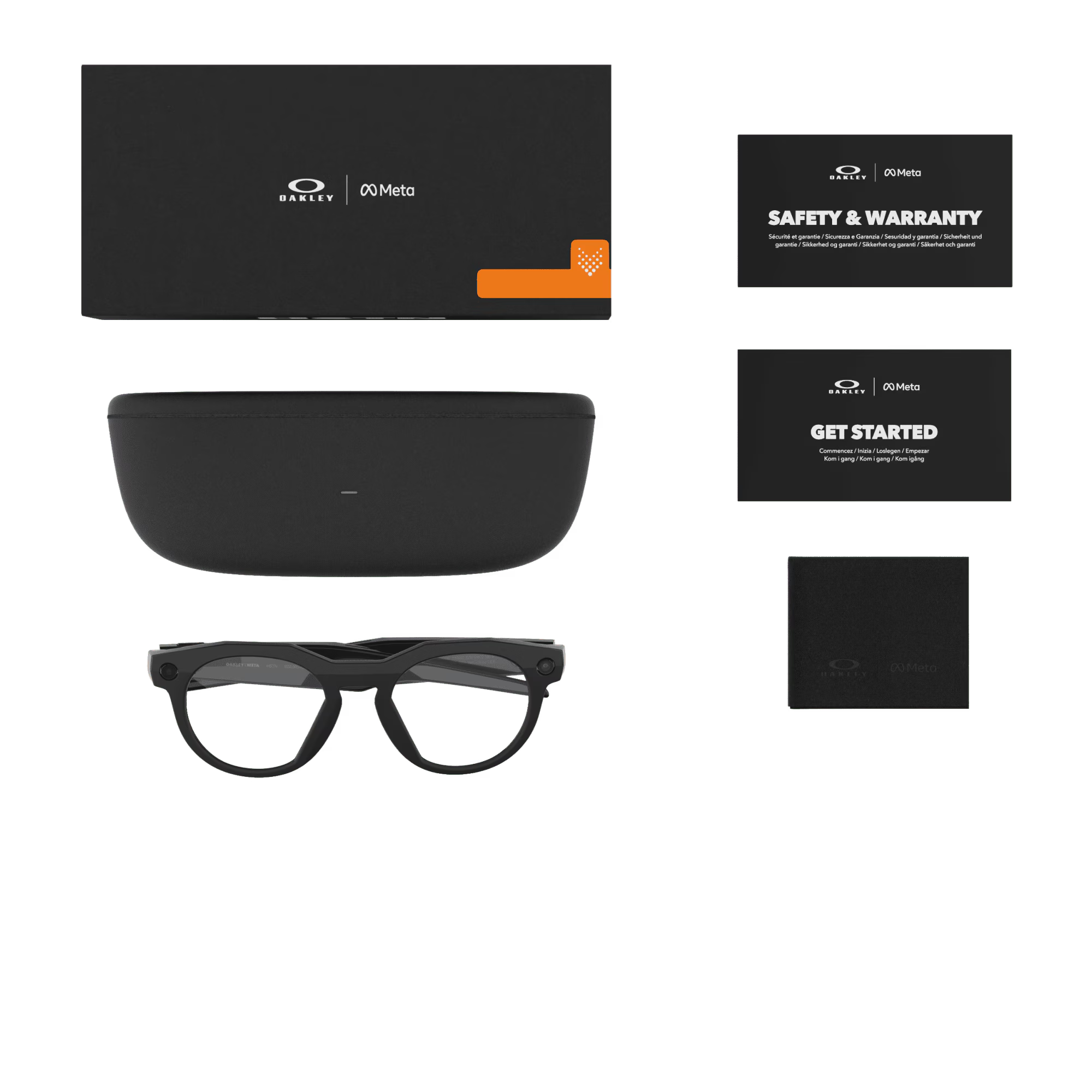 Oakley Meta HSTN Clear Lenses Black Frame Sunglasses