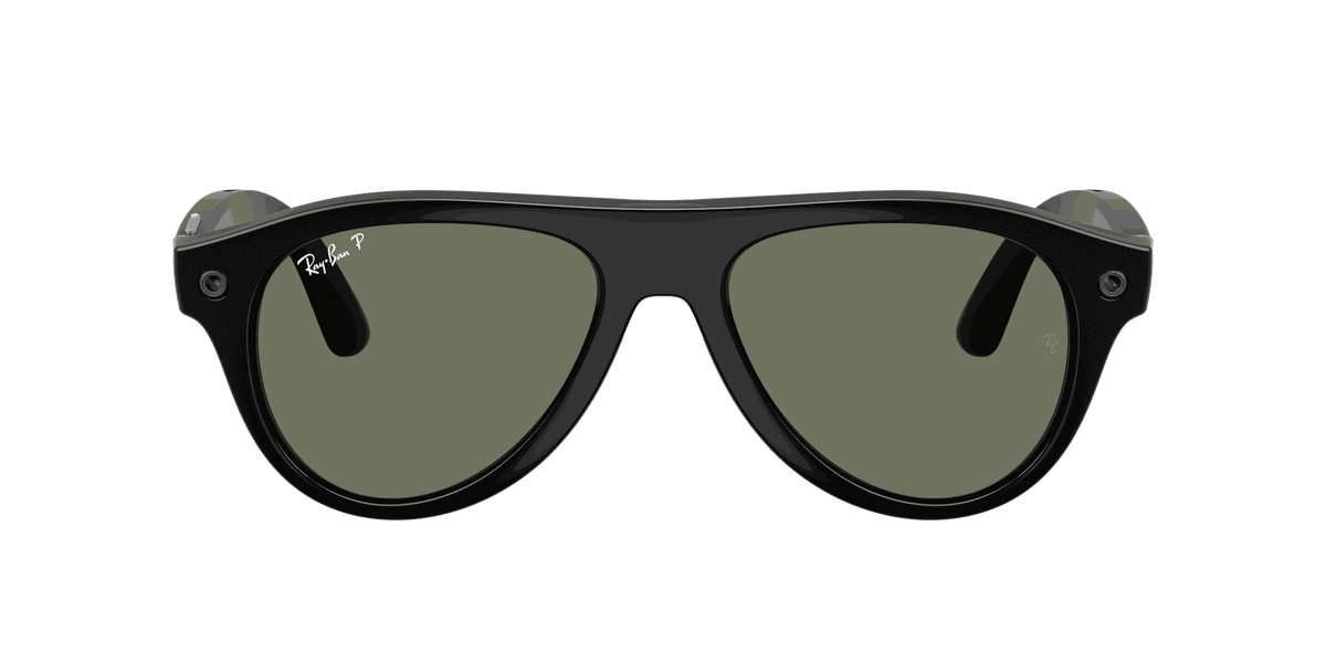 Ray-Ban Meta Gen 3 | RW4016 Aviator | Shiny Black G15 Green Polarised