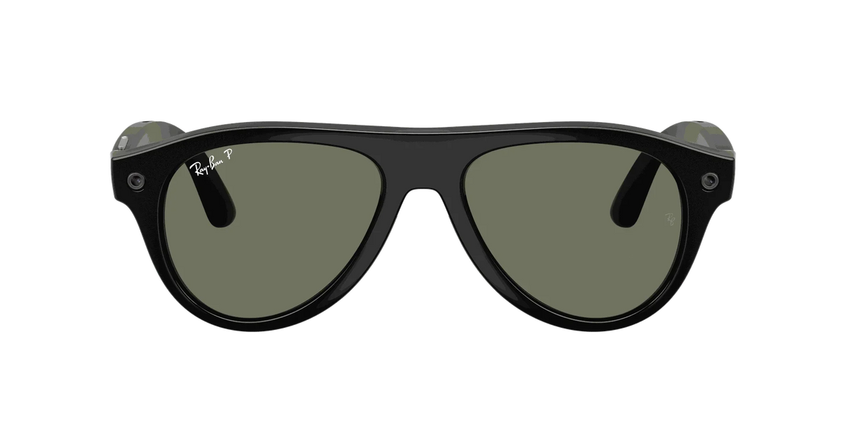 Ray-Ban Meta Gen 3 | RW4016 Aviator | Shiny Black G15 Green Polarised