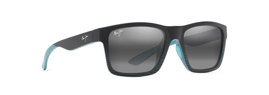 Maui Jim | The Flats | Black With Teal Stripes - iKANDi Sunglasses