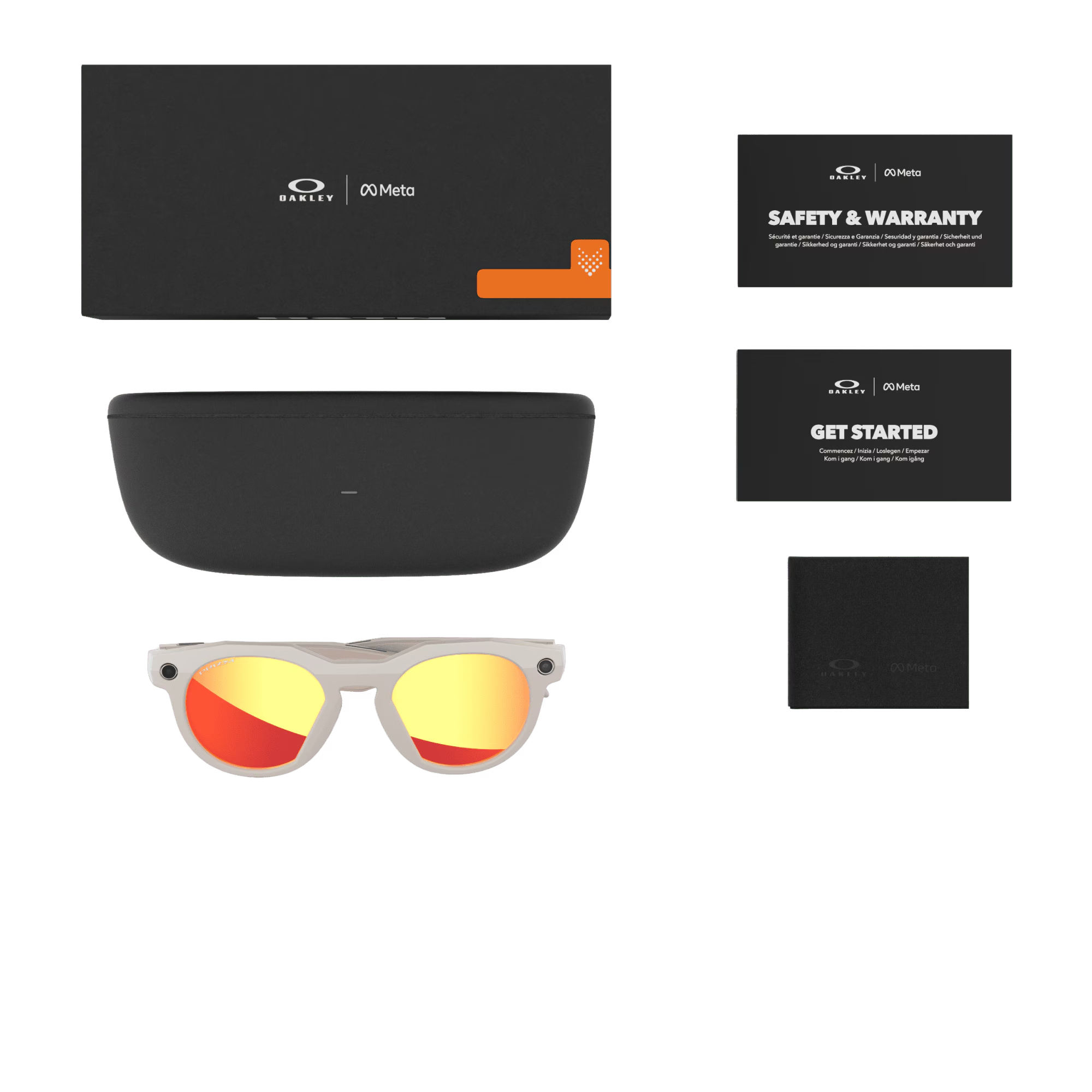 Oakley Meta HSTN PRIZM Ruby Lenses Warm Grey Frame Sunglasses