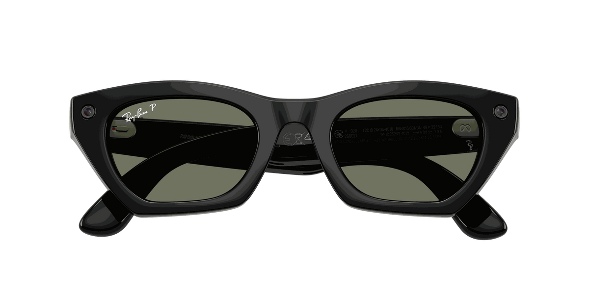 Ray-Ban Meta Gen 3 | RW4015 Zena | Shiny Black G15 Green Polarised