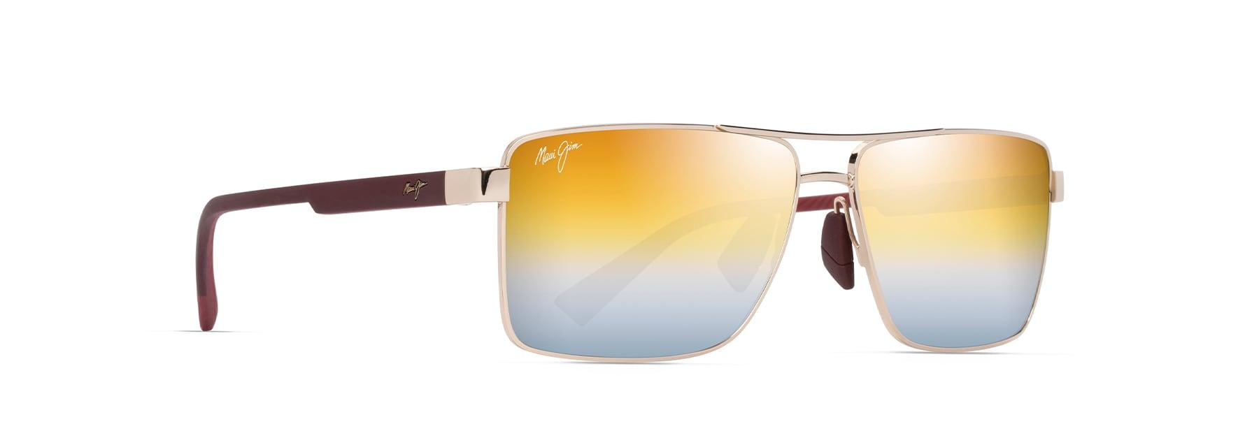 Maui Jim | Piha | Shiny Gold With Burgundy - iKANDi Sunglasses