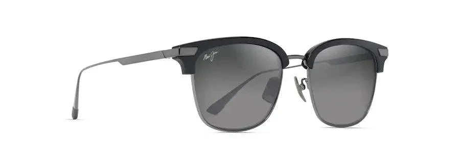 Maui Jim | Kalaunu AF | Shiny Black With Dark Silver - iKANDi Sunglasses