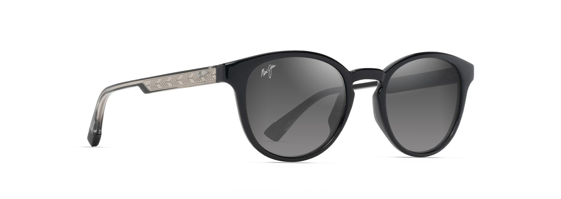 Maui Jim | HieHie | Shiny Black With Transparent Light Grey - iKANDi Sunglasses