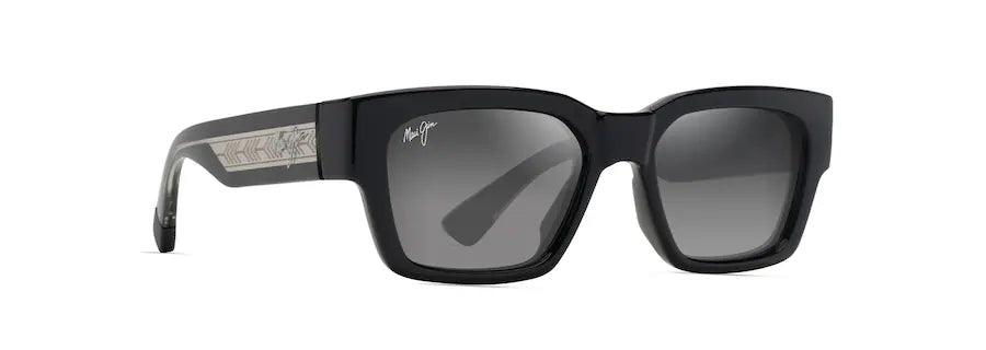 Maui Jim | Kenui | Shiny Black With Transparent Light Grey - iKANDi Sunglasses