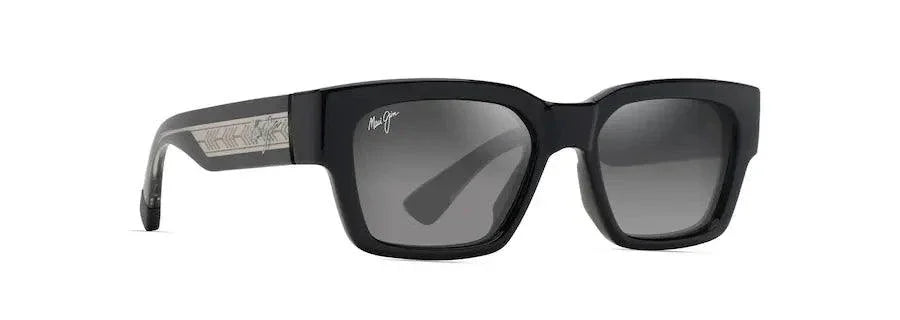 Maui Jim | Kenui | Shiny Black With Transparent Light Grey - iKANDi Sunglasses
