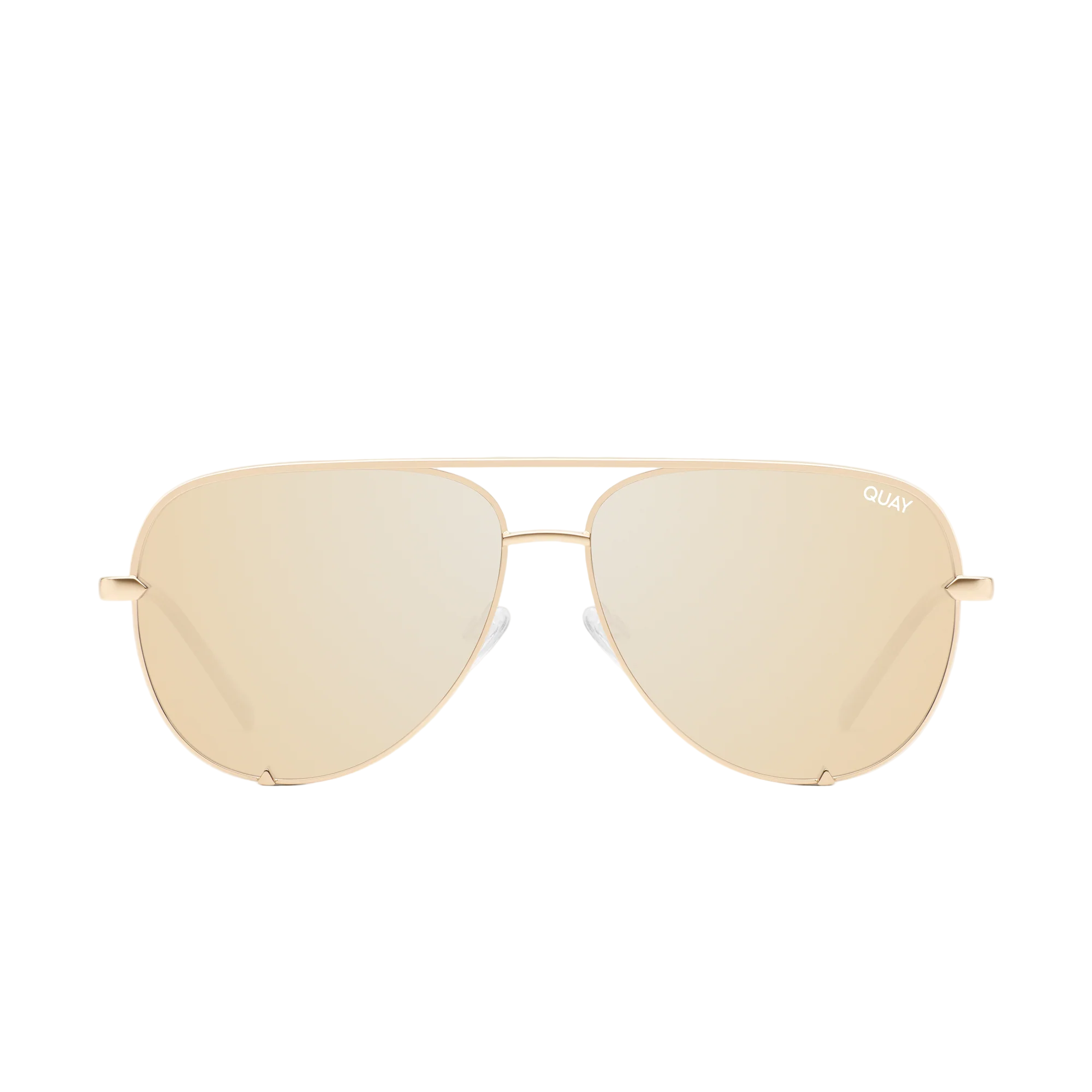 Quay | High Key Rimless Blue Light | Gold