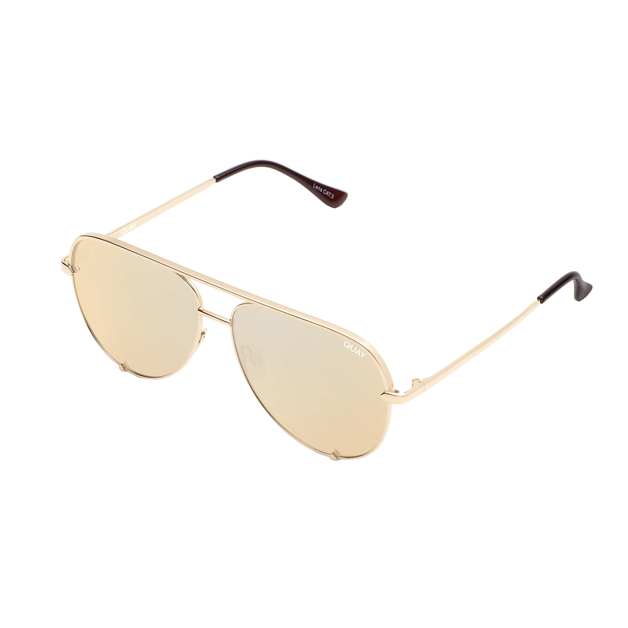 Quay | High Key Rimless Blue Light | Gold