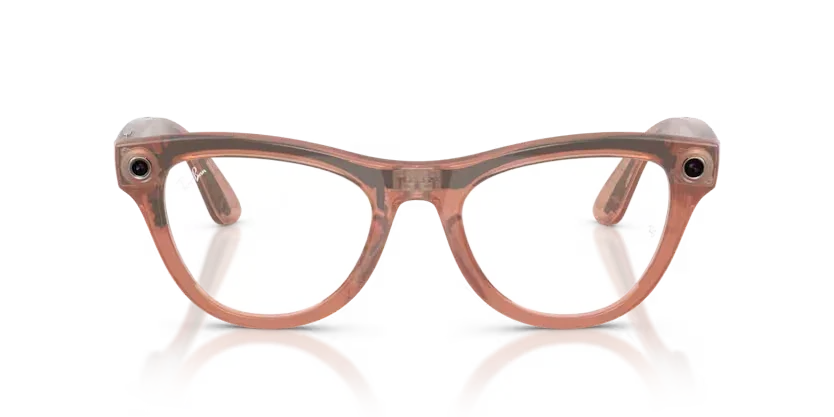 Ray- Ban Meta Gen 2 | RW4014 Skyler | Shiny Peach Transition Brown