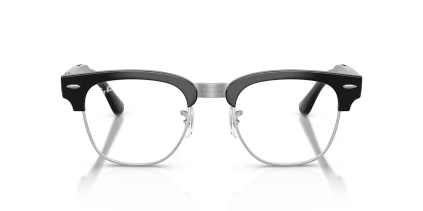 Ray-Ban Audio Meta Gen 3 | RW7004 Clubmaster | Shiny Black Clear Clear blue-violet light filter