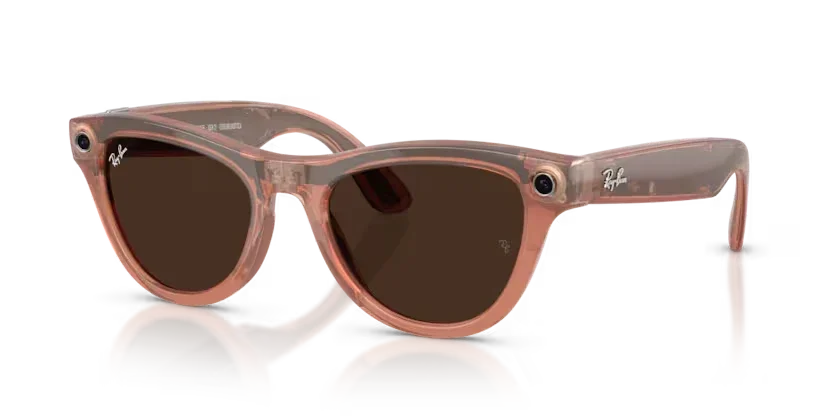 Ray- Ban Meta Gen 2 | RW4014 Skyler | Shiny Peach Transition Brown