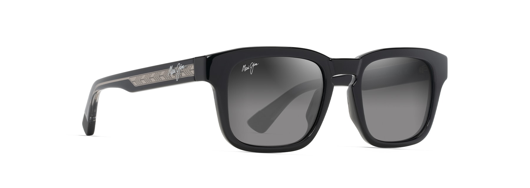 Maui Jim | Maluhia | Shiny Black With Transparent Light Grey | HCL Bronze