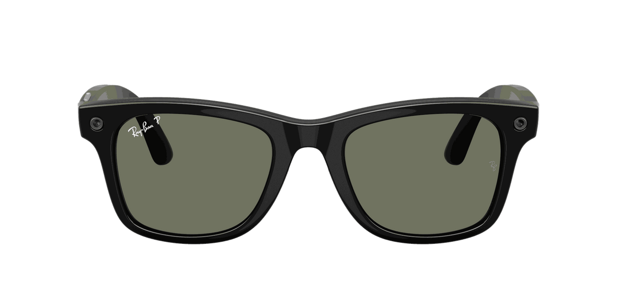 Ray-Ban Meta Gen 3 | RW4011 Wayfarer L | Shiny Black G15 Green Polarised