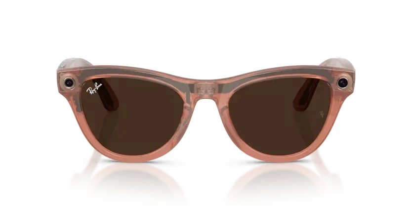 Ray- Ban Meta Gen 2 | RW4014 Skyler | Shiny Peach Transition Brown