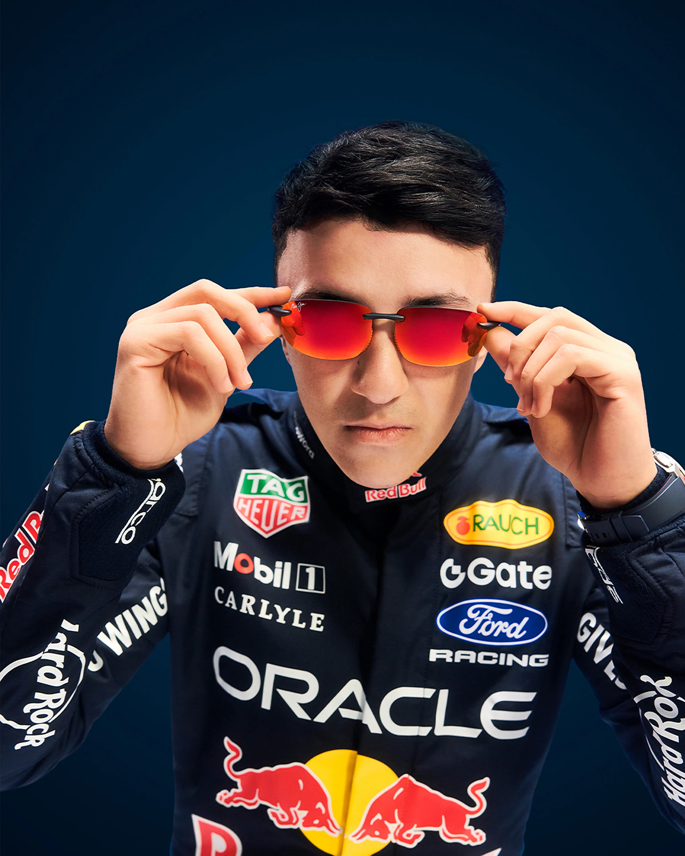 Maui Jim | Ho'okipa Ultra | Dark Blue with Orange