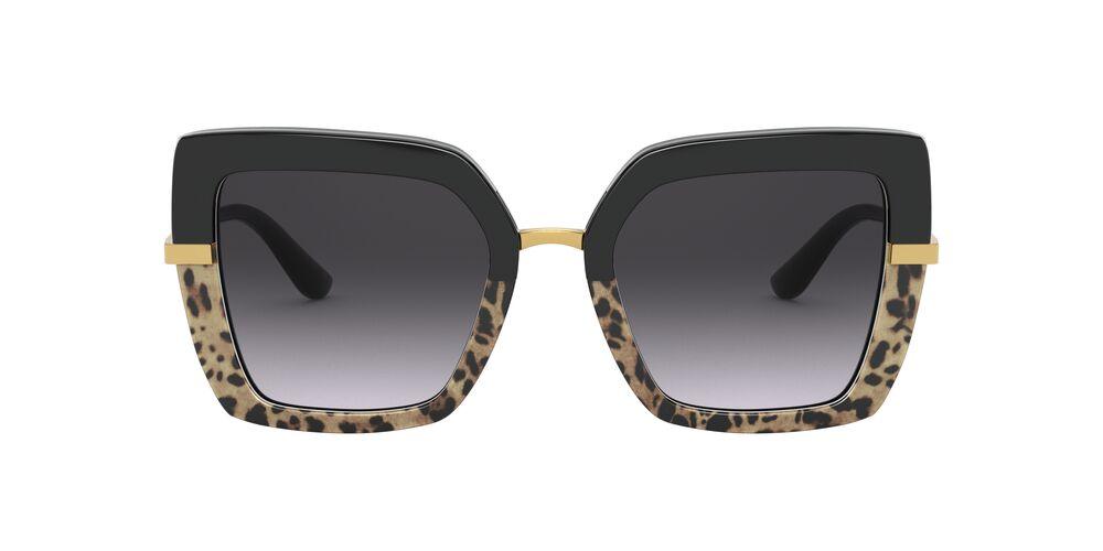 Dolce & Gabbana | 4373F | Top Black On Print Leopard/Black - iKANDi Sunglasses