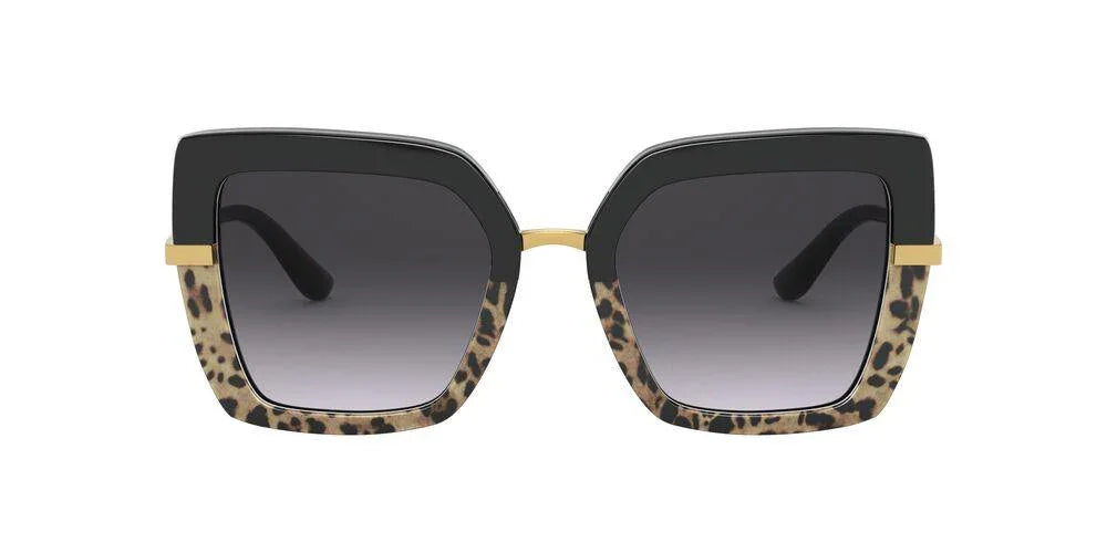 Dolce & Gabbana | 4373F | Top Black On Print Leopard/Black - iKANDi Sunglasses