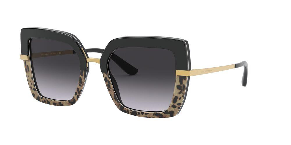 Dolce & Gabbana | 4373F | Top Black On Print Leopard/Black - iKANDi Sunglasses