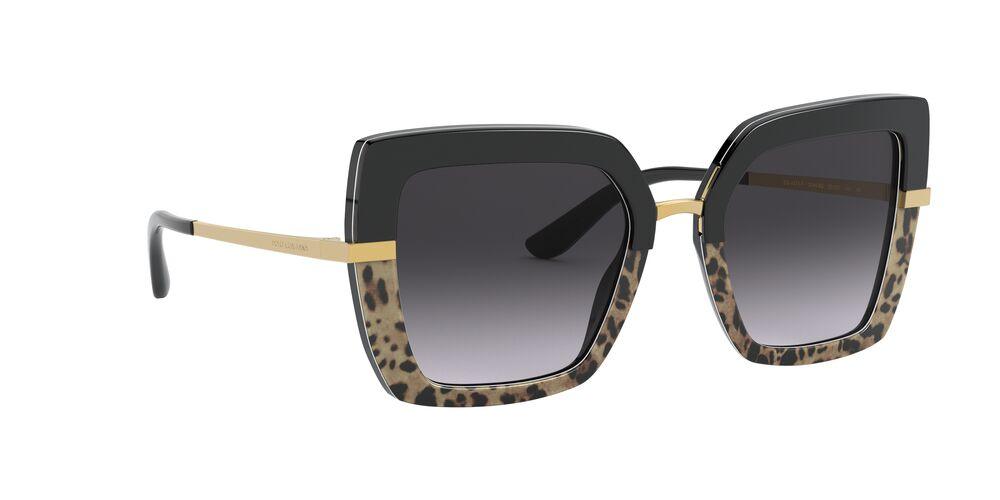 Dolce & Gabbana | 4373F | Top Black On Print Leopard/Black - iKANDi Sunglasses