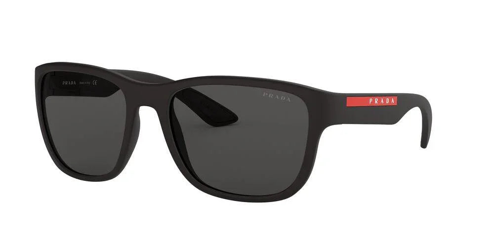 Prada Linea Rossa | 01US | Black Rubber - iKANDi Sunglasses