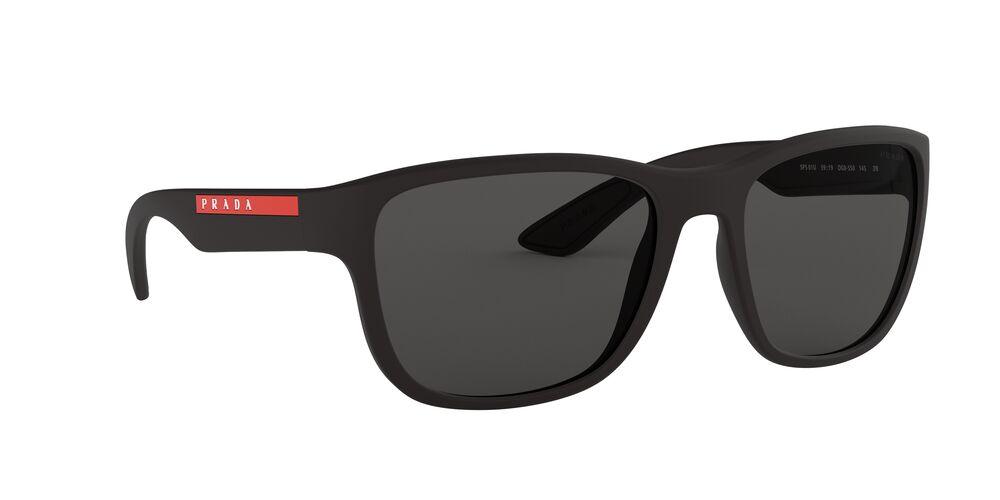 Prada Linea Rossa | 01US | Black Rubber - iKANDi Sunglasses